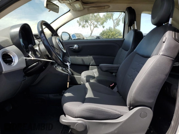 2012 FIAT 500 Pop with VIN 3C3CFFDR0CT366754, listed as a Copart auction lot 63065355 with 38,222 mi miles and Salvage title. Bid and sale history available at DreamBid. Image 7.
