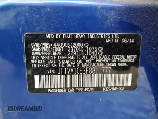 2015 Subaru WRX Limited with VIN JF1VA1G63F8811777, listed as a Copart auction lot 51682605 with 112,324 mi miles and Salvage Title. Bid and sale history available at carsss.com. Image 12.