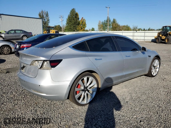 2018 Tesla Model 3 Long Range Battery with VIN 5YJ3E1EB4JF074295, listed as a Copart auction lot 74775384 with 83,515 mi miles and Salvage Title. Bid and sale history available at DreamBid. Image 3.
