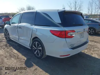 2020 Honda Odyssey Elite with VIN 5FNRL6H92LB014671, listed as a IAAI auction lot 42110389 with 104,180 mi miles and . Bid and sale history available at DreamBid. Image 3.