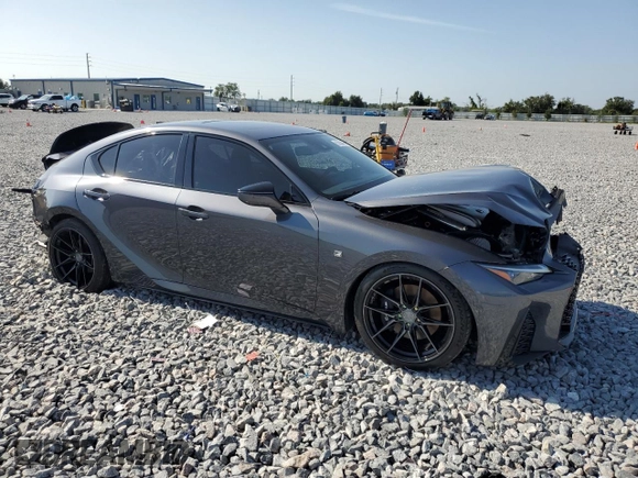2022 Lexus IS 350 F Sport with VIN JTHGZ1B2XN5053046, listed as a Copart auction lot 57384665 with 36,080 mi miles and Salvage title. Bid and sale history available at DreamBid. Image 4.