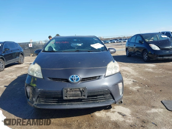 2013 Toyota Prius One with VIN JTDKN3DU8D5581720, listed as a IAAI auction lot 41710581 with 119,696 mi miles. Bid and sale history available at carsss.com. Image 12.