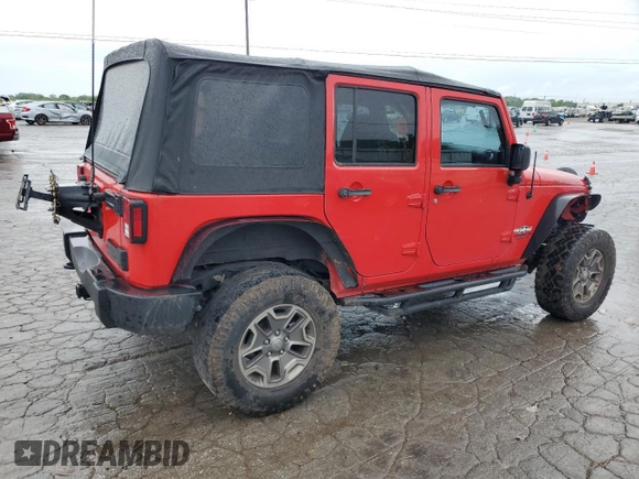 2014 Jeep Wrangler Unlimited Rubicon X with VIN 1C4BJWFG9EL322266, listed as a Copart auction lot 54381095 with 126,850 mi miles and Salvage title. Bid and sale history available at DreamBid. Image 3.