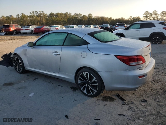 2010 Lexus IS 250C with VIN JTHFF2C29A2511826, listed as a Copart auction lot 44365055 with 87439 miles and Salvage Title. Bid and sale history available at carsss.com. Image 2.