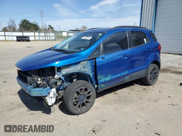 2019 Ford EcoSport Titanium with VIN MAJ6S3KL3KC254628, listed as a Copart auction lot 52992875 with 41,057 mi miles and Salvage Title. Bid and sale history available at DreamBid. Image 1.