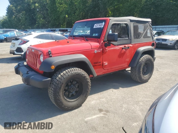 2018 Jeep Wrangler Willys Wheeler W with VIN 1C4AJWAG8JL897178, listed as a Copart auction lot 62576405 with 12,381 mi miles and Salvage title. Bid and sale history available at DreamBid. Image 1.