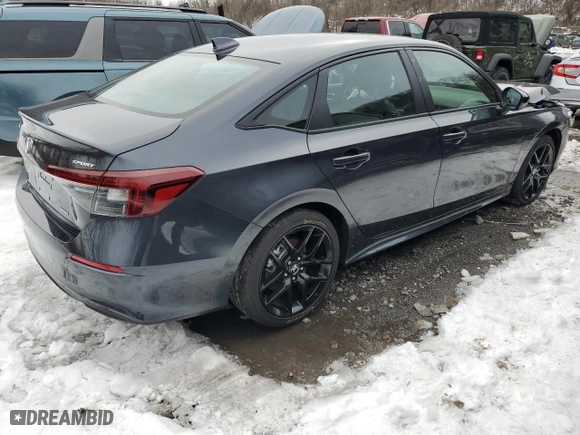 2025 Honda Civic Sedan Hybrid Sport with VIN 2HGFE4F87SH304619, listed as a Copart auction lot 46402815 with 5,084 mi miles and Salvage Title. Bid and sale history available at carsss.com. Image 3.