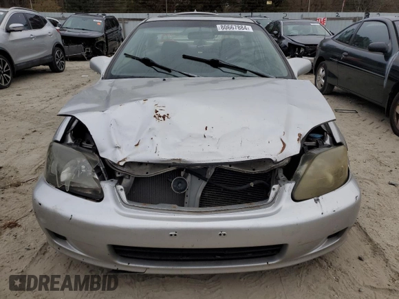1999 Honda Civic EX with VIN 1HGEJ8144XL022418, listed as a Copart auction lot 80667884 with 147,471 mi miles and Salvage Title. Bid and sale history available at carsss.com. Image 5.