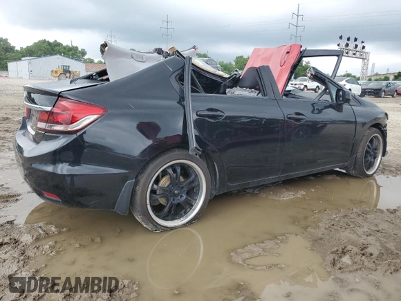 2013 Honda Civic LX z VIN 19XFB2F54DE279078, wystawiony jako Copart lot #56290345 z przebiegiem Nie podano mil oraz Szkoda całkowita • Salvage title. Historia ofert i sprzedaży dostępna na DreamBid. Obrazek 3.