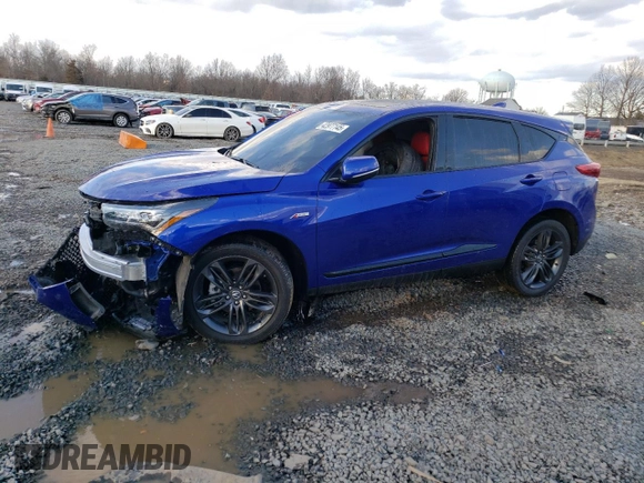 2022 Acura RDX w/A-Spec Package with VIN 5J8TC2H65NL015304, listed as a Copart auction lot 42977145 with Not Provided miles and Salvage Title. Bid and sale history available at carsss.com. Image 1.