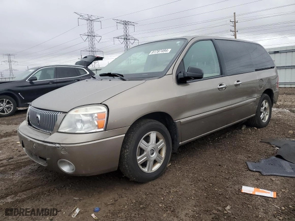 2005 Mercury Monterey Convenience with VIN 2MRZA21295BJ05851, listed as a Copart auction lot 81787494 with 166,830 mi miles and Salvage Title. Bid and sale history available at carsss.com. Image 1.