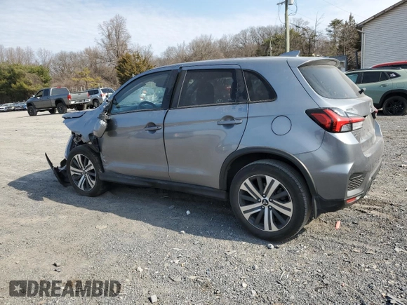 2022 Mitsubishi Outlander ES with VIN JA4APUAU8NU021052, listed as a Copart auction lot 48695825 with 57,554 mi miles and Salvage title. Bid and sale history available at DreamBid. Image 2.