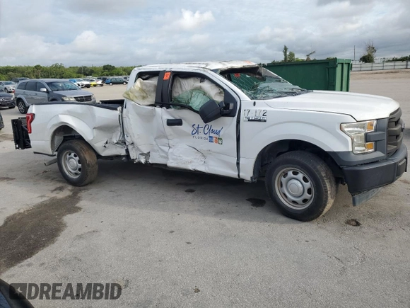 2017 Ford F-150 XL with VIN 1FTEX1C89HFB90351, listed as a Copart auction lot 59630905 with 27,760 mi miles and Non repairable. Bid and sale history available at DreamBid. Image 4.