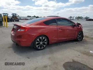 2013 Honda Civic Si with VIN 2HGFG4A53DH705255, listed as a Copart auction lot 55443595 with 107,851 mi miles and Salvage title. Bid and sale history available at DreamBid. Image 3.