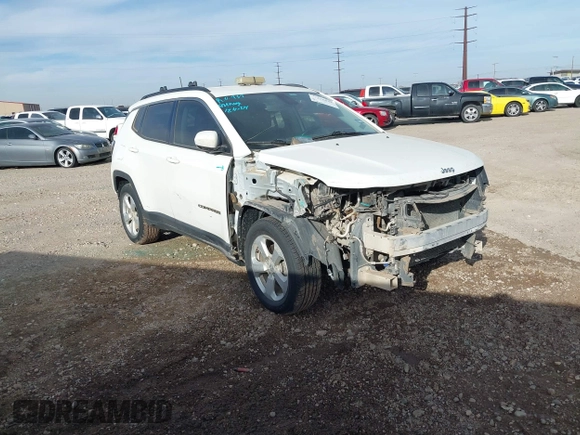2019 Jeep Compass Latitude with VIN 3C4NJCBB1KT654692, listed as a IAAI auction lot 41376045 with 132,038 mi miles and . Bid and sale history available at DreamBid. Image 1.