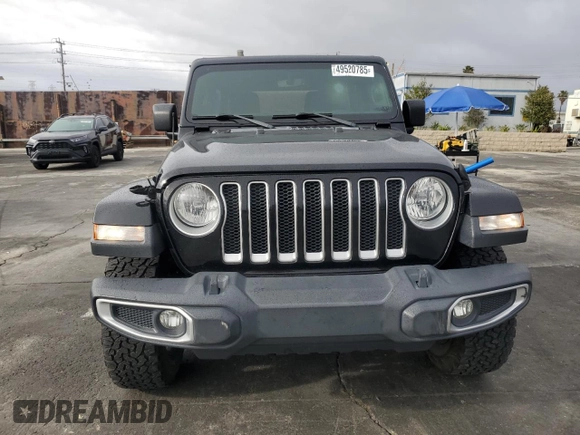 2018 Jeep Wrangler Unlimited Sahara z VIN 1C4HJXEN0JW331477, wystawiony jako Copart lot #49520785 z przebiegiem 98 413 mil mil oraz Szkoda całkowita • Salvage title. Historia ofert i sprzedaży dostępna na DreamBid. Obrazek 5.