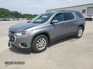 2019 Chevrolet Traverse LT Cloth with VIN 1GNEVGKW5KJ232244, listed as a Copart auction lot 57032405 with 92,926 mi miles and Salvage title. Bid and sale history available at DreamBid. Image 1.