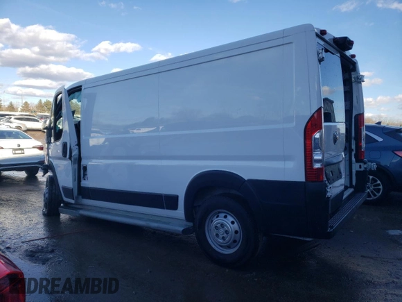 2023 Ram ProMaster Cargo with VIN 3C6LRVVG1PE596511, listed as a Copart auction lot 42750335 with 4,604 mi miles and Salvage Title. Bid and sale history available at DreamBid. Image 2.