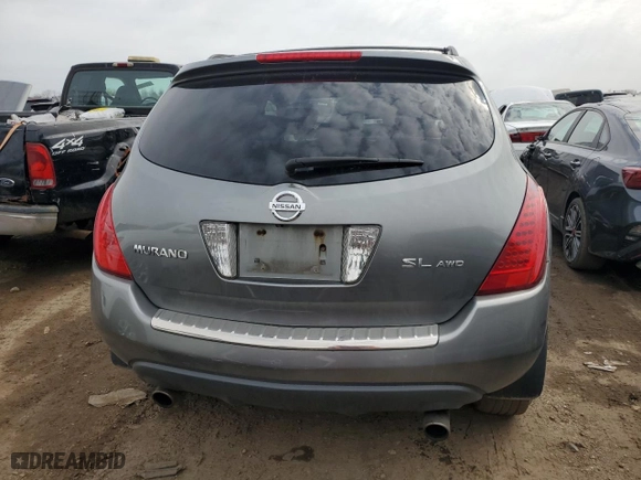 2007 Nissan Murano SL with VIN JN8AZ08W87W636535, listed as a Copart auction lot 49313735 with 155,990 mi miles and Salvage Title. Bid and sale history available at carsss.com. Image 6.