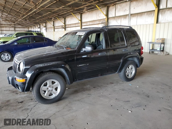 2003 Jeep Liberty Limited with VIN 1J4GL58K13W657703, listed as a Copart auction lot 62957105 with 168,201 mi miles and Salvage title. Bid and sale history available at DreamBid. Image 1.