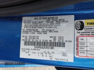 2012 Ford Fusion SEL with VIN 3FAHP0JA2CR421881, listed as a IAAI auction lot 42068967 with Not Provided miles. Bid and sale history available at carsss.com. Image 9.