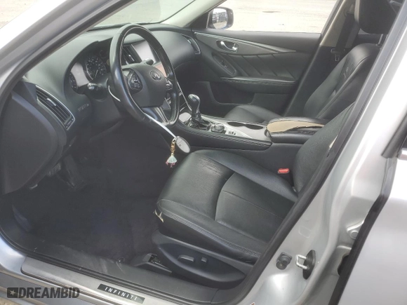 2014 Infiniti Q50 with VIN JN1BV7AP0EM688292, listed as a Copart auction lot 44427385 with 174,233 mi miles and Salvage Title. Bid and sale history available at carsss.com. Image 7.