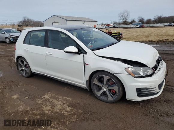 2016 Volkswagen Golf GTI SE w/Performance Pkg with VIN 3VW547AUXGM015744, listed as a Copart auction lot 47677445 with 130,490 mi miles and Salvage Title. Bid and sale history available at carsss.com. Image 4.