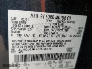 2011 Lincoln MKX with VIN 2LMDJ6JKXBBJ25770, listed as a Copart auction lot 78032624 with 193,511 mi miles and Salvage Title. Bid and sale history available at carsss.com. Image 13.
