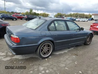 2001 BMW 7 Series 740iA with VIN WBAGG83421DN81922, listed as a Copart auction lot 76192094 with 0 mi miles and Clean Title. Bid and sale history available at carsss.com. Image 3.