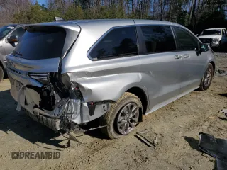 2021 Toyota Sienna LE with VIN 5TDKRKEC3MS034885, listed as a Copart auction lot 49677145 with 166,026 mi miles and Salvage Title. Bid and sale history available at carsss.com. Image 3.