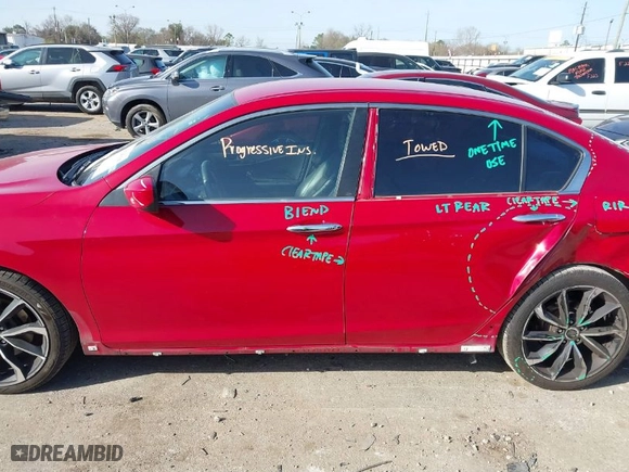 2016 Honda Accord Sedan Sport with VIN 1HGCR2F57GA166507, listed as a IAAI auction lot 41745635 with 127,884 mi miles. Bid and sale history available at carsss.com. Image 15.