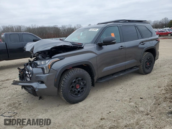 2025 Toyota Sequoia SR5 with VIN 7SVAAABA6SX050186, listed as a Copart auction lot 41531945 with 0 mi miles and Salvage Title. Bid and sale history available at carsss.com. Image 1.