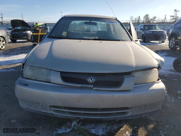 1997 Mazda Protege DX with VIN JM1BC1413V0162950, listed as a Copart auction lot 45986535 with 0 mi miles and Salvage Title. Bid and sale history available at carsss.com. Image 5.
