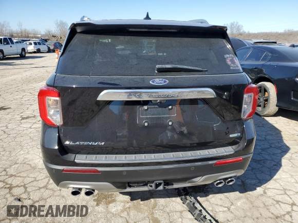 2020 Ford Explorer Platinum with VIN 1FM5K8HCXLGA26156, listed as a Copart auction lot 88987085 with 21,261 mi miles and Salvage Title. Bid and sale history available at carsss.com. Image 6.