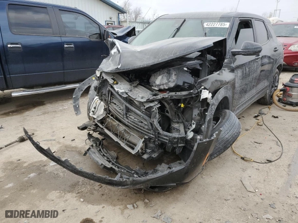2021 Chevrolet TrailBlazer LS with VIN KL79MMS29MB173332, listed as a Copart auction lot 42227785 with 26,963 mi miles and Salvage Title. Bid and sale history available at carsss.com. Image 1.