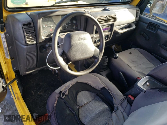 2000 Jeep Wrangler SE with VIN 1J4FA29P4YP791584, listed as a Copart auction lot 46437415 with 157,645 mi miles and Clean Title. Bid and sale history available at carsss.com. Image 8.