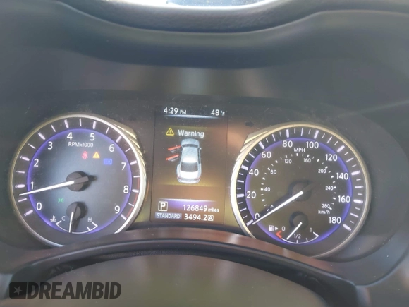 2015 Infiniti Q50 Sport with VIN JN1BV7AP7FM340930, listed as a IAAI auction lot 41134481 with 126,849 mi miles and . Bid and sale history available at DreamBid. Image 7.