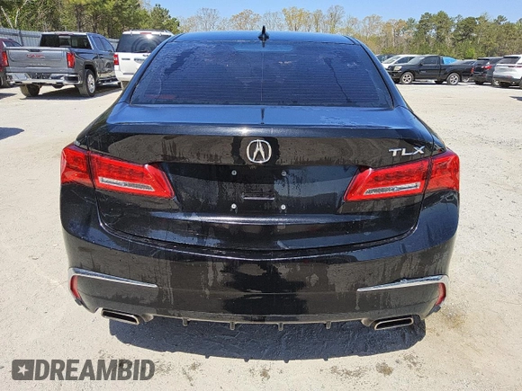 2020 Acura TLX w/Technology Pkg with VIN 19UUB2F4XLA005126, listed as a Copart auction lot 48730125 with 110,556 mi miles and Clean Title. Bid and sale history available at carsss.com. Image 6.