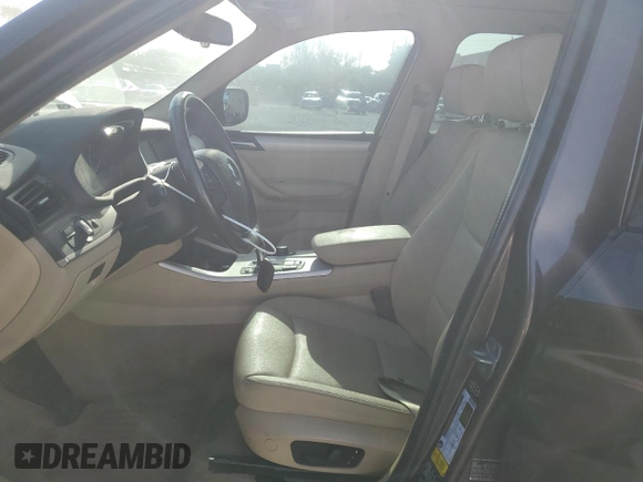 2014 BMW X3 xDrive28i with VIN 5UXWX9C57E0D24167, listed as a Copart auction lot 52796105 with Not Provided miles and Clean Title. Bid and sale history available at DreamBid. Image 7.