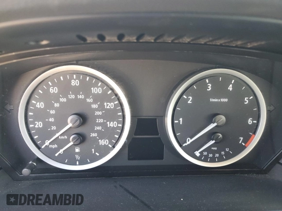 2007 BMW 5 Series 550i with VIN WBANB535X7CP05348, listed as a Copart auction lot 80803994 with Not Provided miles and Salvage Title. Bid and sale history available at DreamBid. Image 9.