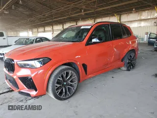 2022 BMW X5 M with VIN 5YMJU0C04N9L85299, listed as a Copart auction lot 83863924 with 0 mi miles and Salvage Title. Bid and sale history available at carsss.com. Image 1.