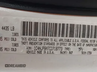 2012 Jeep Patriot Sport with VIN 1C4NJPBA7CD718773, listed as a IAAI auction lot 41846187 with 74,417 mi miles and . Bid and sale history available at DreamBid. Image 9.
