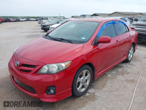 2013 Toyota Corolla L with VIN 5YFBU4EE0DP099973, listed as a IAAI auction lot 41940516 with 95,439 mi miles. Bid and sale history available at carsss.com. Image 2.