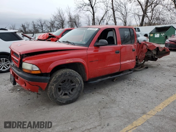 2002 Dodge Dakota Sport with VIN 1B7HG38N92S639985, listed as a Copart auction lot 86164664 with 218,040 mi miles and Salvage Title. Bid and sale history available at carsss.com. Image 1.