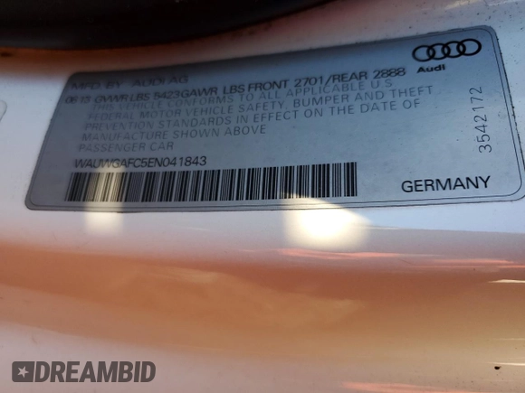 2014 Audi A7 Premium Plus z VIN WAUWGAFC5EN041843, wystawiony jako Copart lot #86066314 z przebiegiem 102 650 mil mil oraz Tytuł czysty. Historia ofert i sprzedaży dostępna na DreamBid. Obrazek 12.