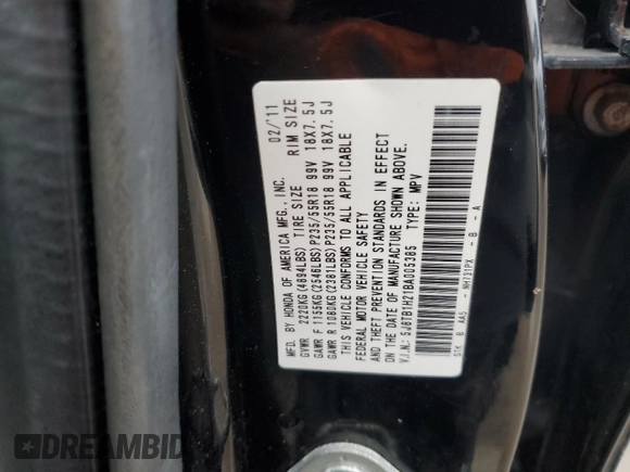 2011 Acura RDX with VIN 5J8TB1H21BA005385, listed as a Copart auction lot 51419405 with 138,376 mi miles and Salvage Title. Bid and sale history available at carsss.com. Image 13.