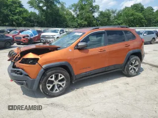2014 Jeep Cherokee Trailhawk with VIN 1C4PJMBS4EW236608, listed as a Copart auction lot 63672685 with 132,341 mi miles and Salvage title. Bid and sale history available at DreamBid. Image 1.