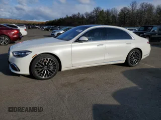 2023 Mercedes-Benz S-Class S 580 with VIN W1K6G7GB3PA200614, listed as a Copart auction lot 83453414 with 15,481 mi miles and Salvage Title. Bid and sale history available at carsss.com. Image 1.