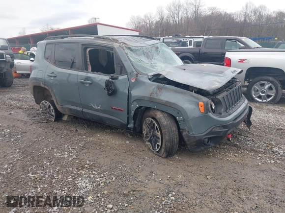 2016 Jeep Renegade Trailhawk with VIN ZACCJBCT1GPE21919, listed as a IAAI auction lot 41928423 with 80,982 mi miles and . Bid and sale history available at carsss.com. Image 1.