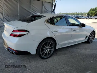2023 Genesis G70 2.0T with VIN KMTG34TA0PU131807, listed as a Copart auction lot 66194774 with 12,185 mi miles and Salvage Title. Bid and sale history available at DreamBid. Image 3.